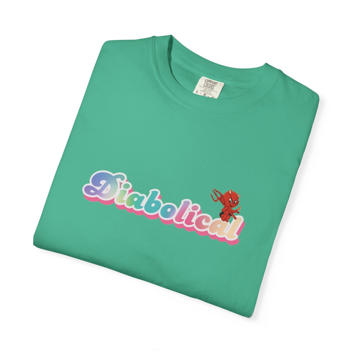Diabolical Unisex Garment-Dyed T-Shirt | Trendy Graphic Tee, Unique Gift, Casual Wear, Summer Outing, Streetwear Fashion