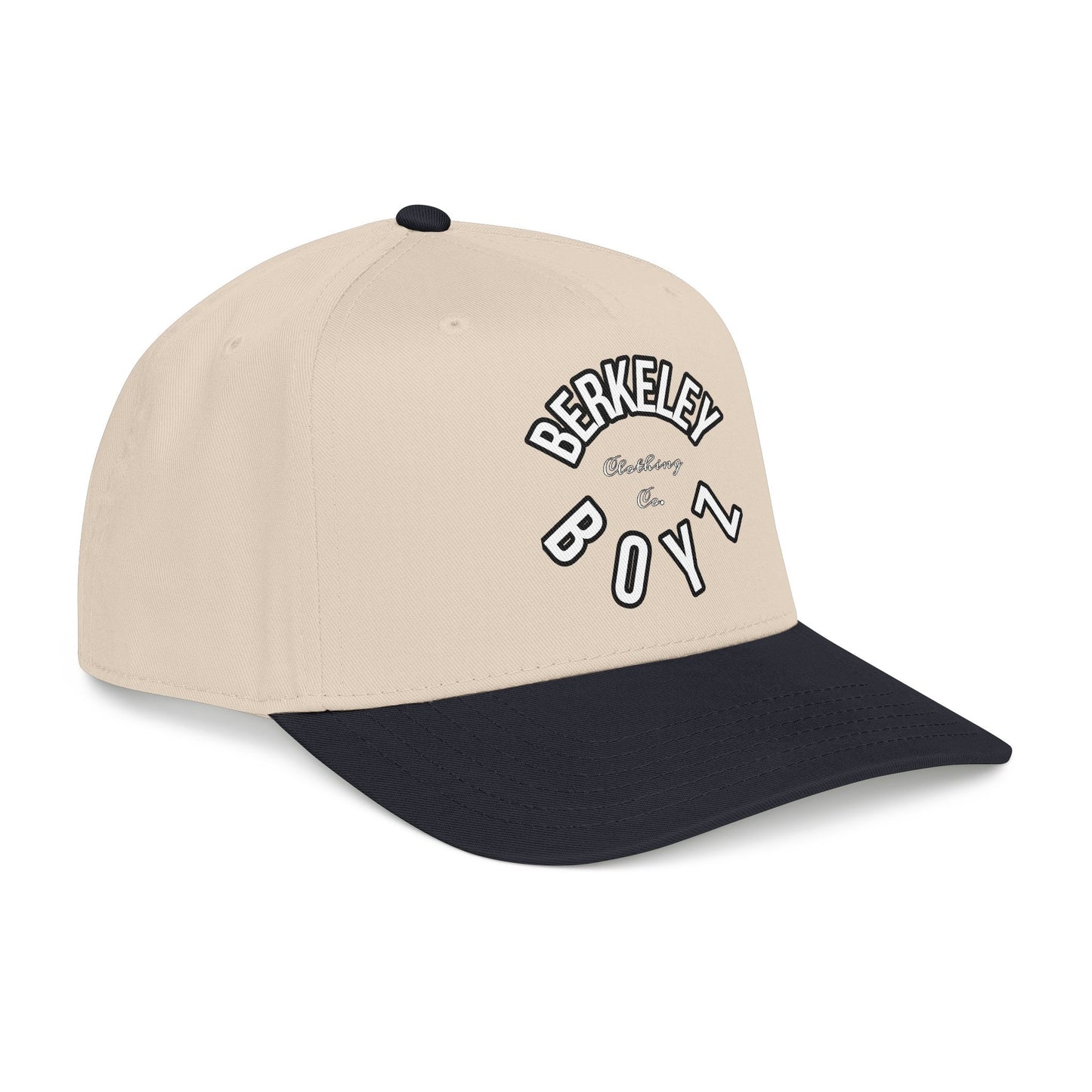 Berkeley Boyz Mid-Profile Baseball Cap — Retro Collegiate Two-Tone Hat