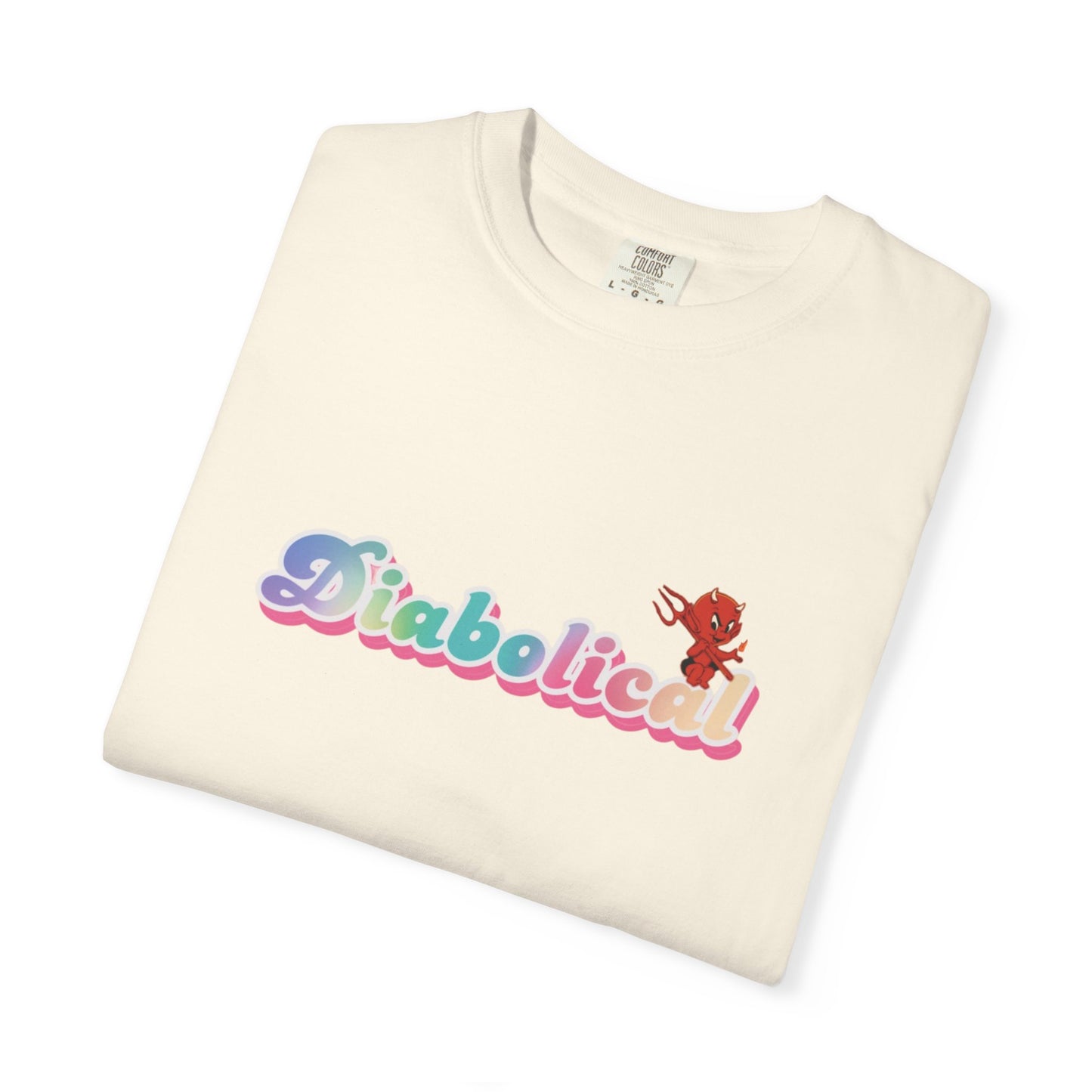 Diabolical Unisex Garment-Dyed T-Shirt | Trendy Graphic Tee, Unique Gift, Casual Wear, Summer Outing, Streetwear Fashion