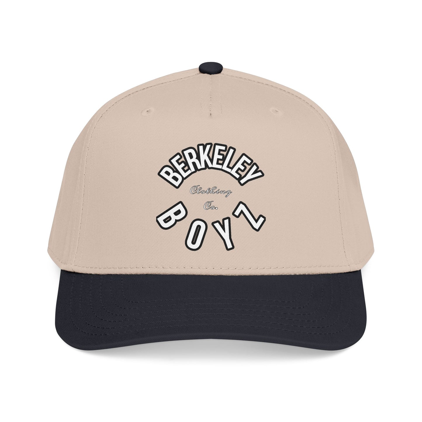 Berkeley Boyz Mid-Profile Baseball Cap — Retro Collegiate Two-Tone Hat