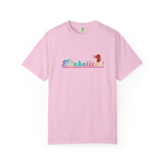 Diabolical Unisex Garment-Dyed T-Shirt | Trendy Graphic Tee, Unique Gift, Casual Wear, Summer Outing, Streetwear Fashion