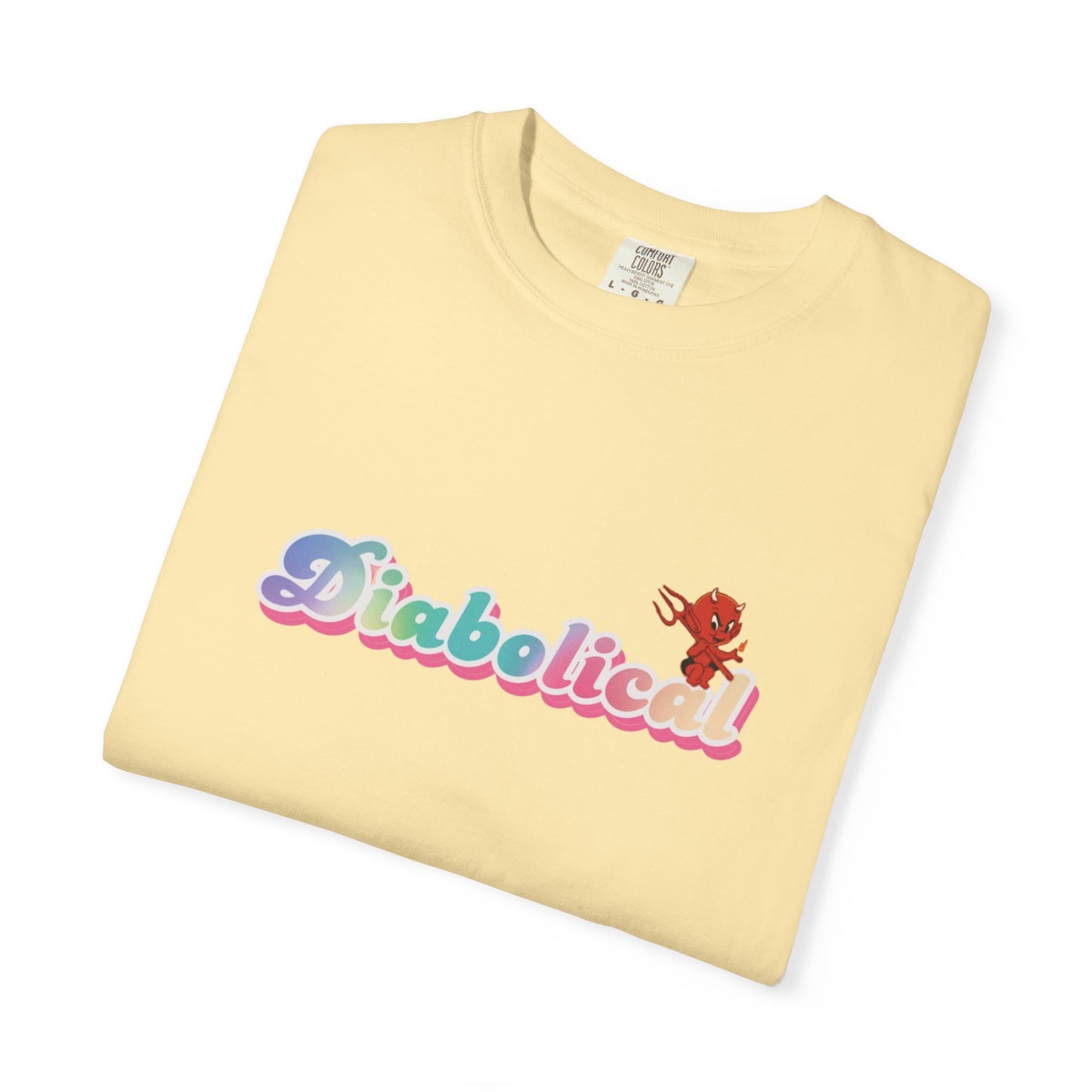 Diabolical Unisex Garment-Dyed T-Shirt | Trendy Graphic Tee, Unique Gift, Casual Wear, Summer Outing, Streetwear Fashion