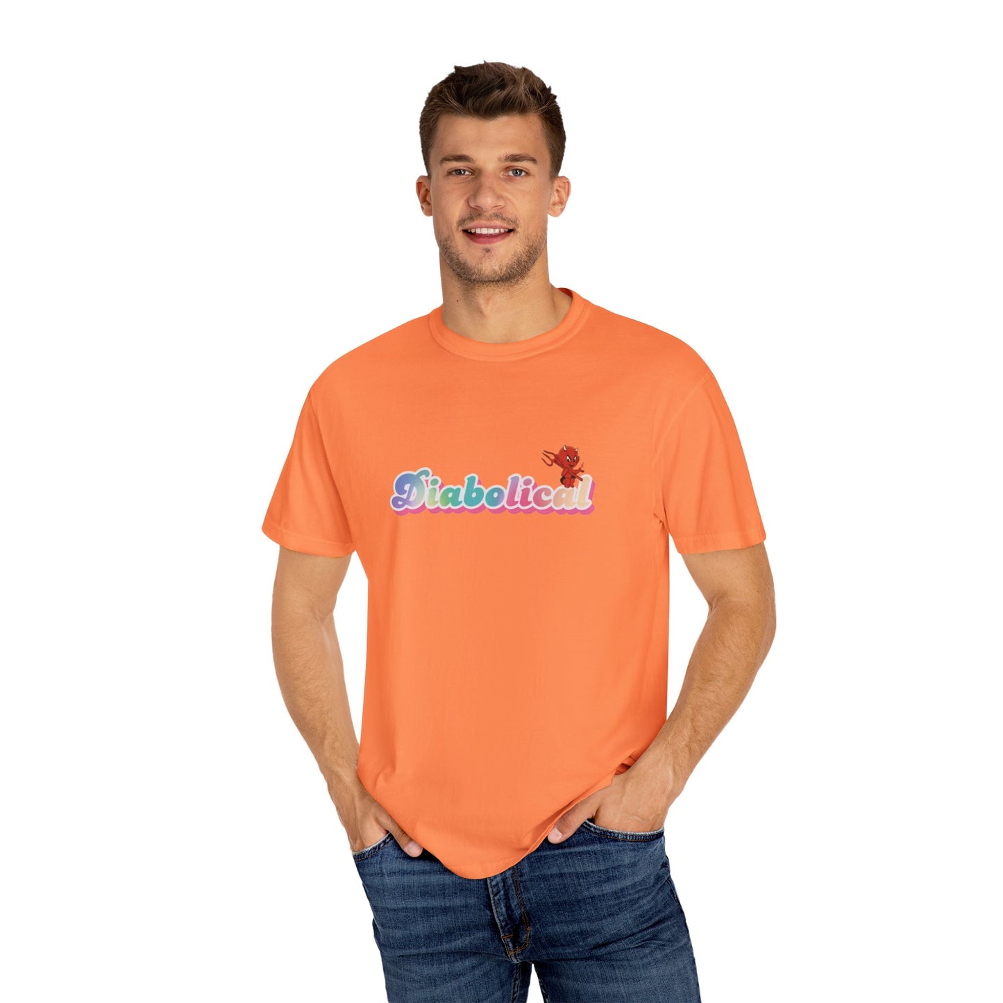 Diabolical Unisex Garment-Dyed T-Shirt | Trendy Graphic Tee, Unique Gift, Casual Wear, Summer Outing, Streetwear Fashion