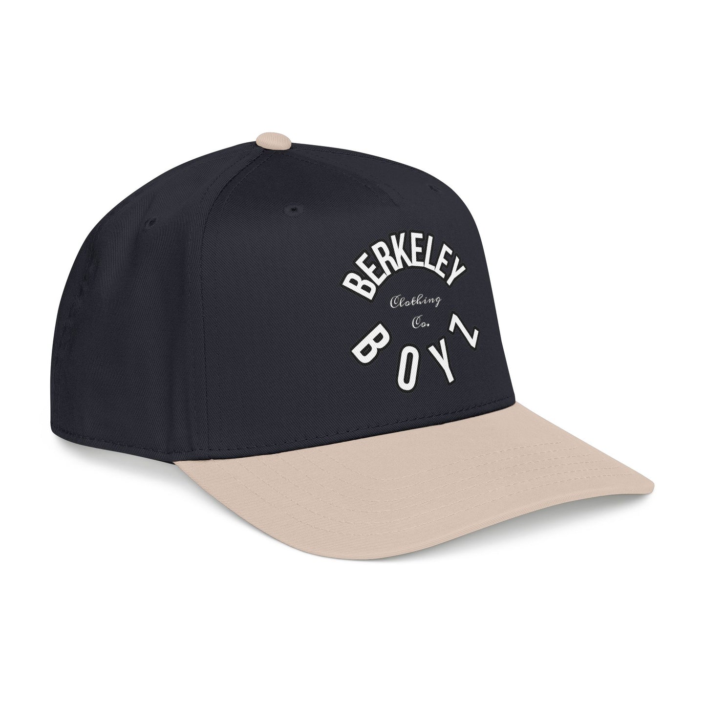 Berkeley Boyz Mid-Profile Baseball Cap — Retro Collegiate Two-Tone Hat