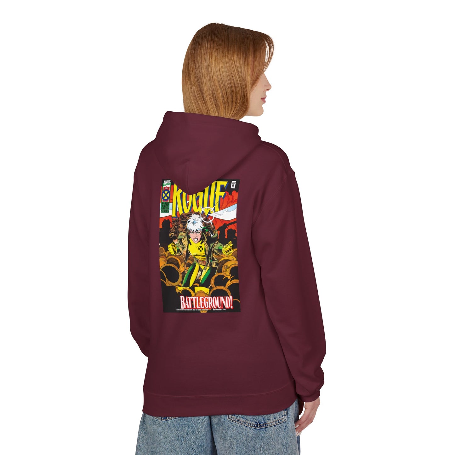 Comic-Inspired Fleece Hoodie, Graphic Sweatshirt for Casual Style, Manga Fan Apparel, Unique Gift for Her, Unisex Comic Hoodie