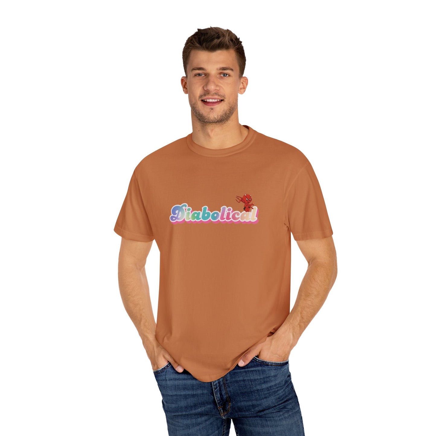 Diabolical Unisex Garment-Dyed T-Shirt | Trendy Graphic Tee, Unique Gift, Casual Wear, Summer Outing, Streetwear Fashion