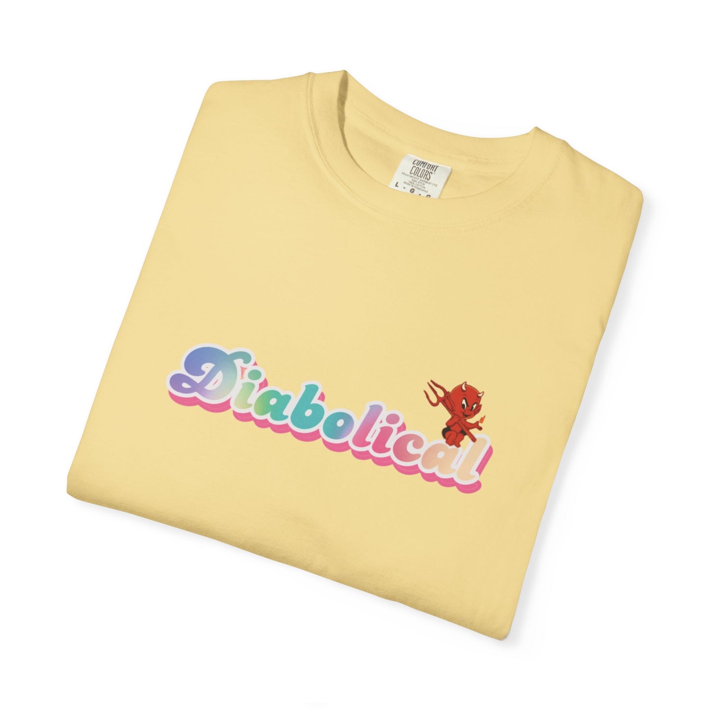 Diabolical Unisex Garment-Dyed T-Shirt | Trendy Graphic Tee, Unique Gift, Casual Wear, Summer Outing, Streetwear Fashion