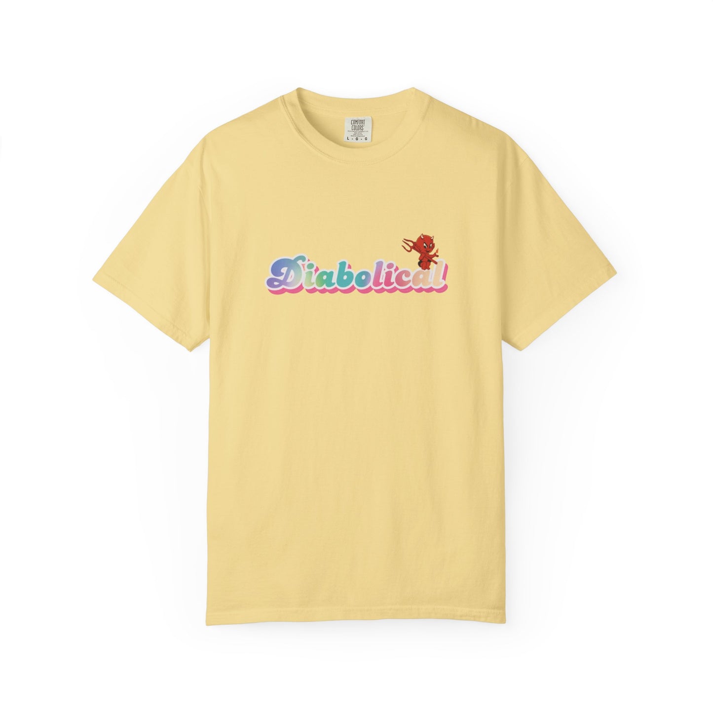 Diabolical Unisex Garment-Dyed T-Shirt | Trendy Graphic Tee, Unique Gift, Casual Wear, Summer Outing, Streetwear Fashion