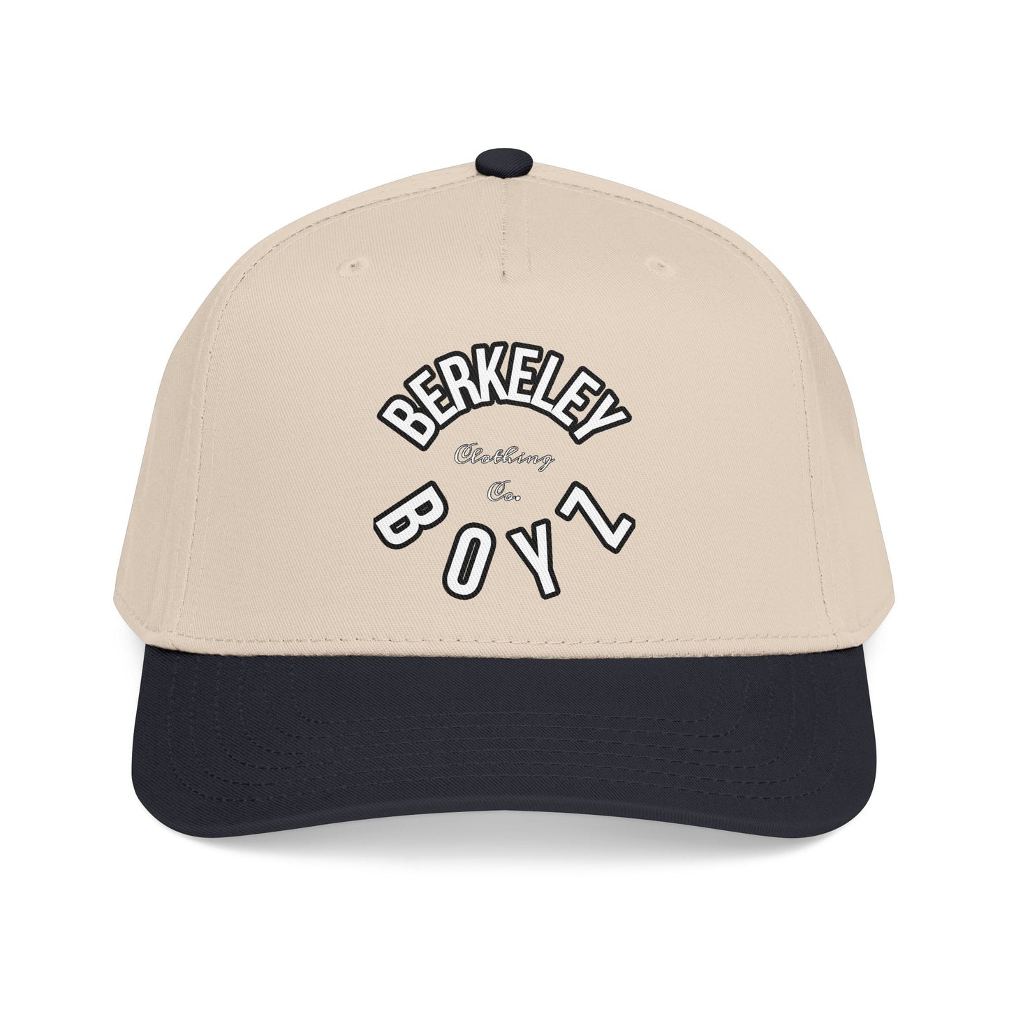 Berkeley Boyz Mid-Profile Baseball Cap — Retro Collegiate Two-Tone Hat