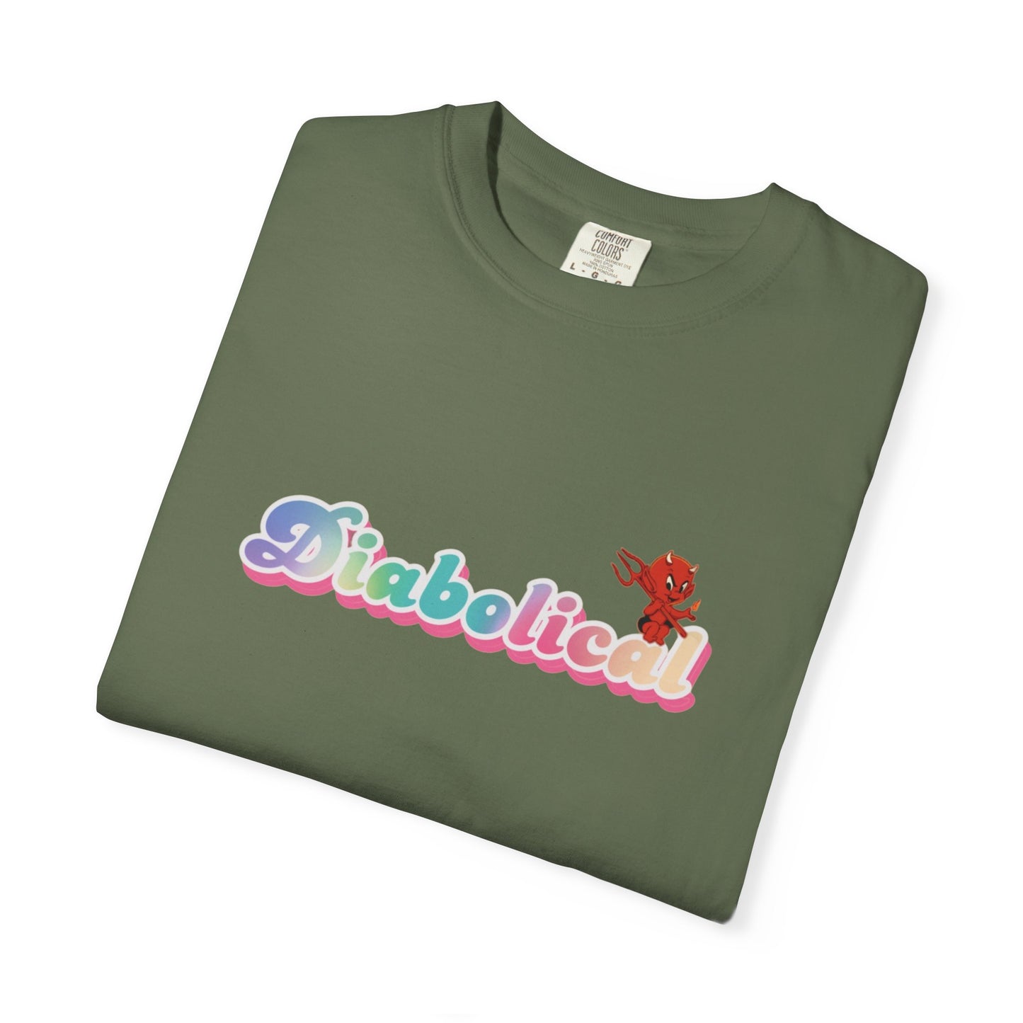 Diabolical Unisex Garment-Dyed T-Shirt | Trendy Graphic Tee, Unique Gift, Casual Wear, Summer Outing, Streetwear Fashion