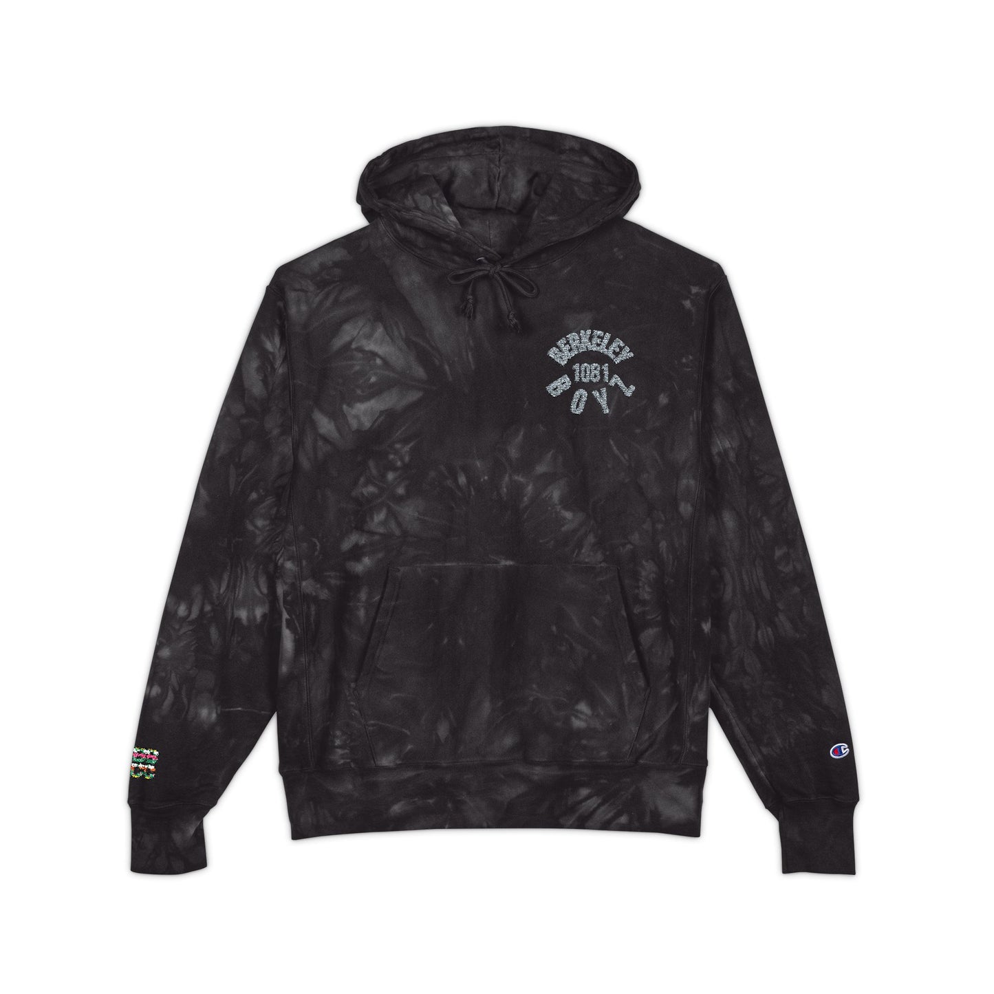 Unisex Champion Tie-Dye Hoodie with Embroidery – Stylish Casual Wear for All Seasons