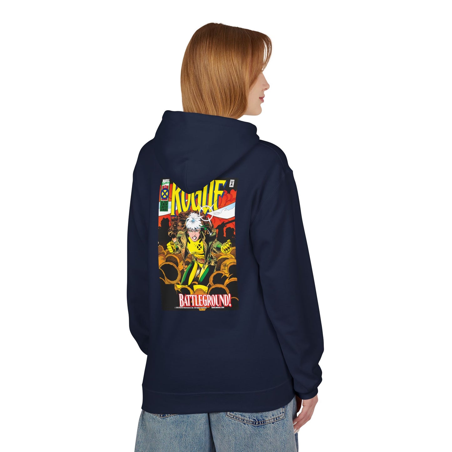 Comic-Inspired Fleece Hoodie, Graphic Sweatshirt for Casual Style, Manga Fan Apparel, Unique Gift for Her, Unisex Comic Hoodie