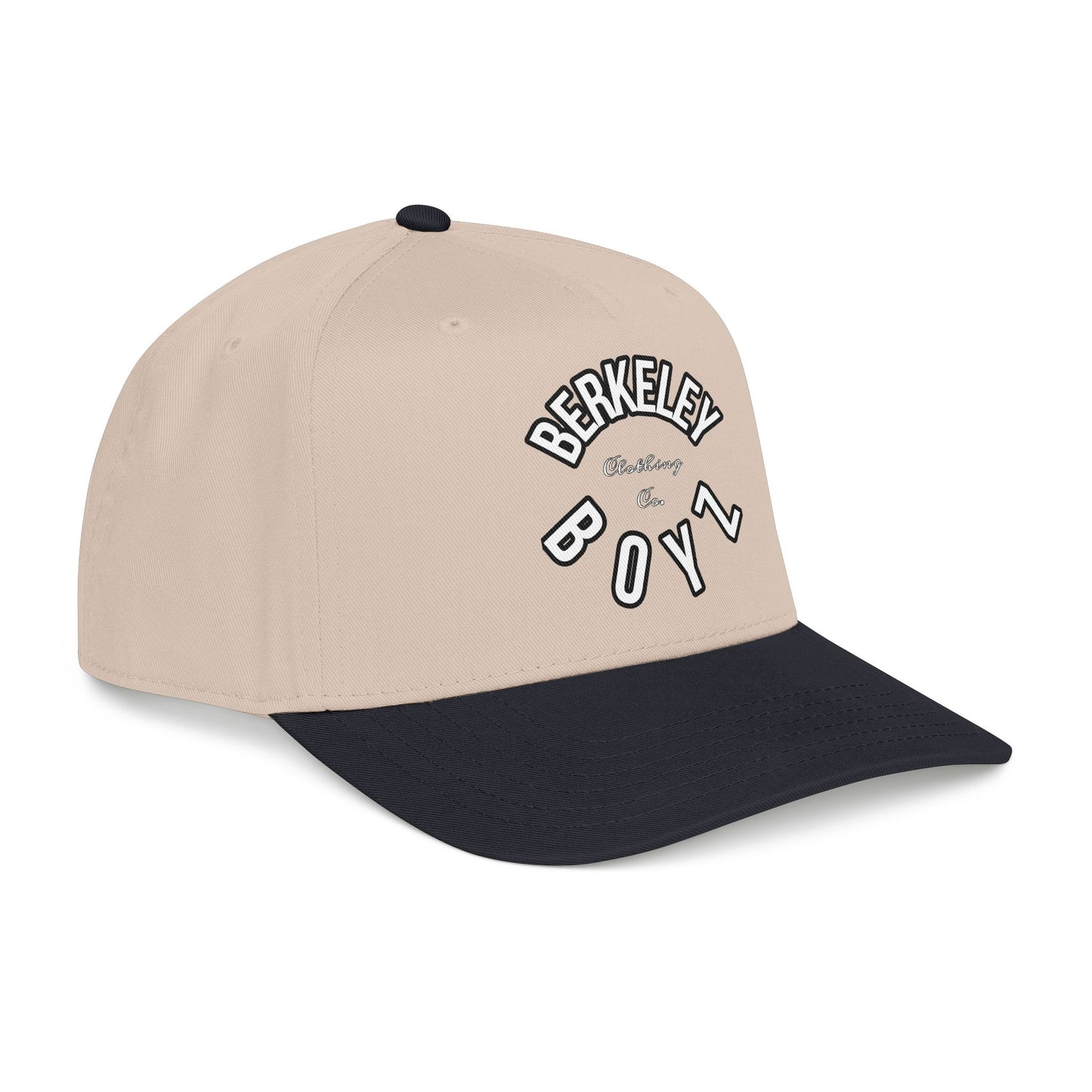 Berkeley Boyz Mid-Profile Baseball Cap — Retro Collegiate Two-Tone Hat