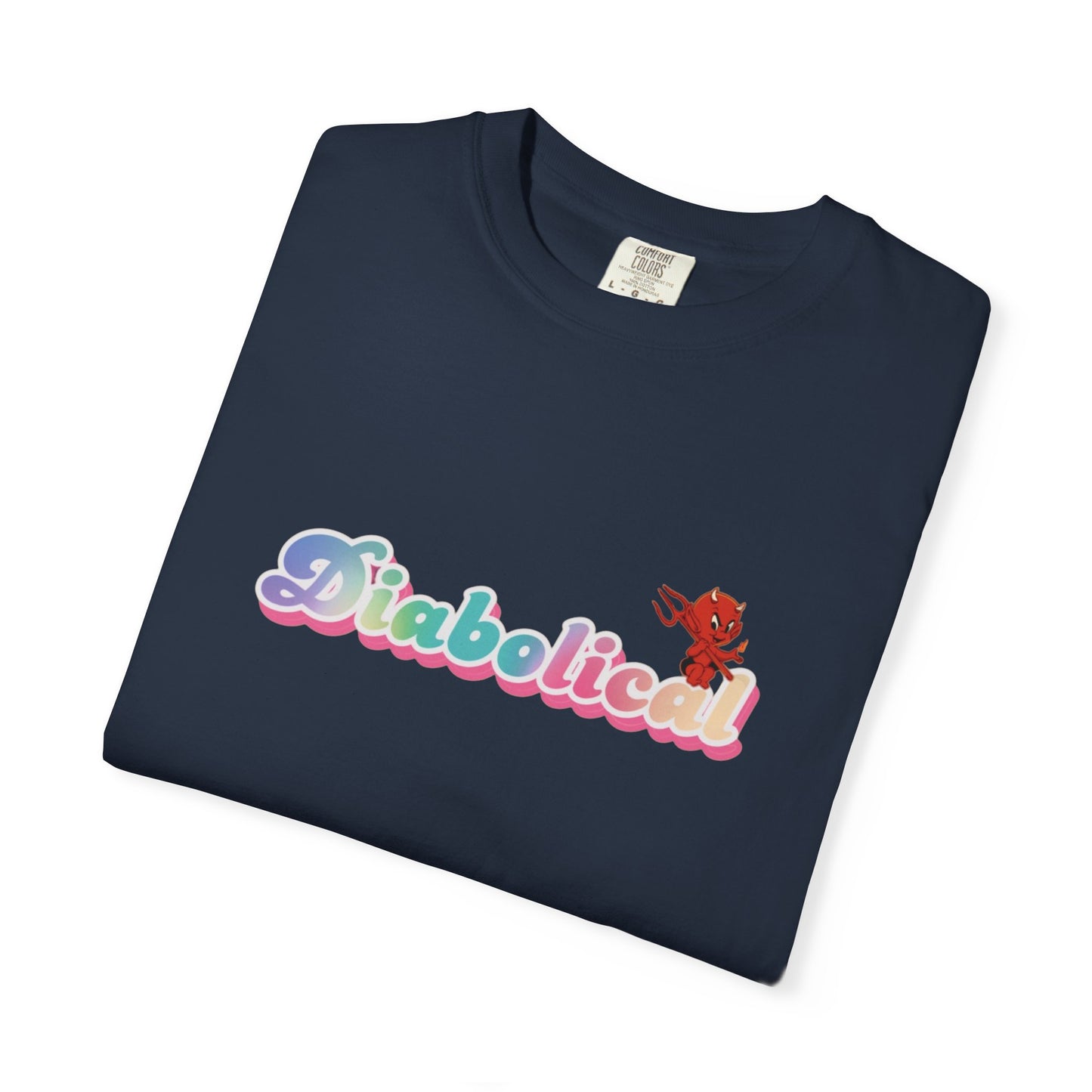 Diabolical Unisex Garment-Dyed T-Shirt | Trendy Graphic Tee, Unique Gift, Casual Wear, Summer Outing, Streetwear Fashion