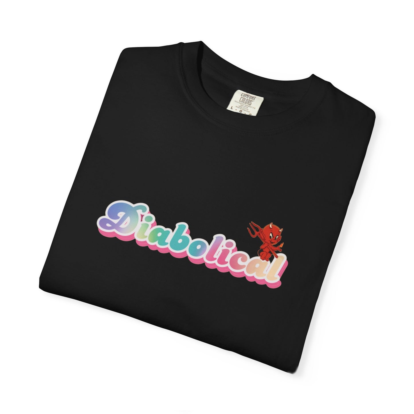 Diabolical Unisex Garment-Dyed T-Shirt | Trendy Graphic Tee, Unique Gift, Casual Wear, Summer Outing, Streetwear Fashion