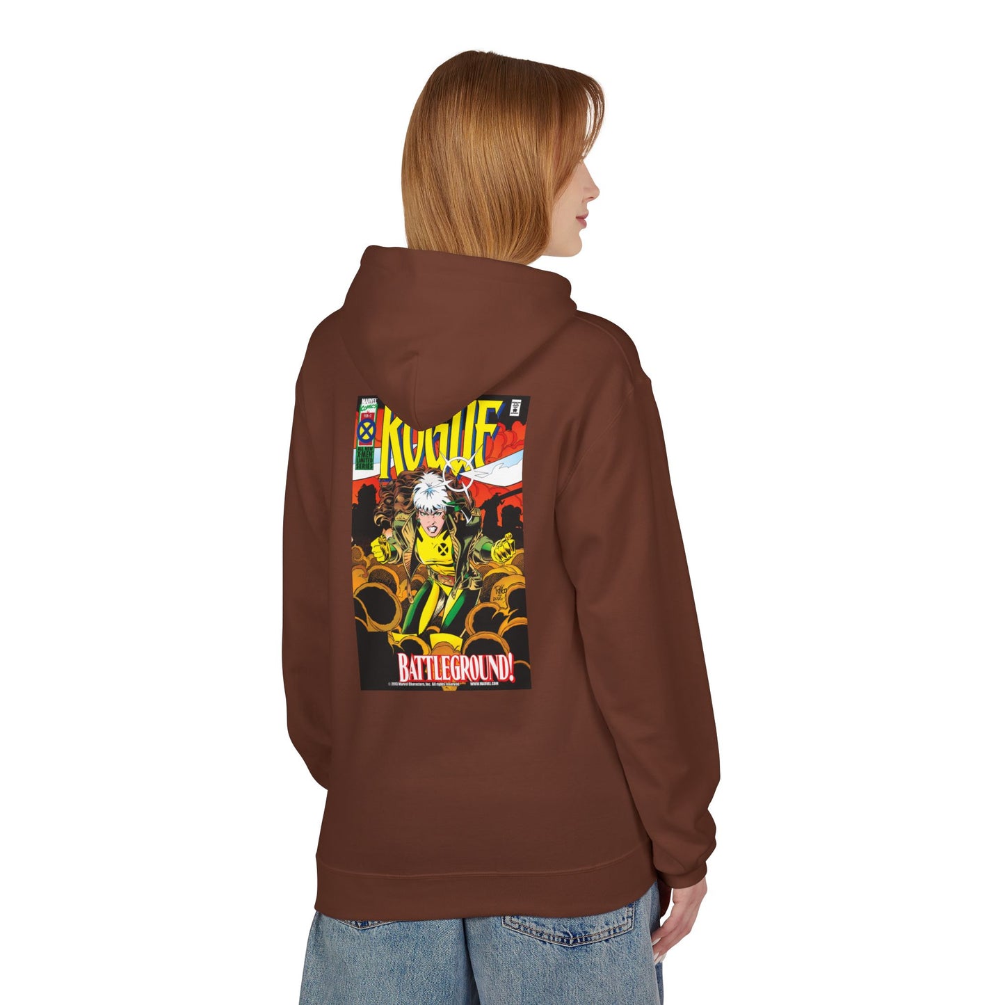 Comic-Inspired Fleece Hoodie, Graphic Sweatshirt for Casual Style, Manga Fan Apparel, Unique Gift for Her, Unisex Comic Hoodie