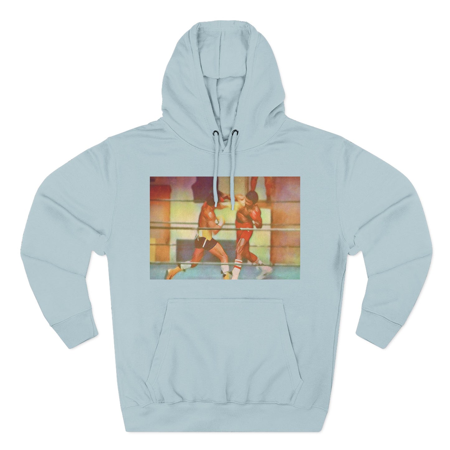Vintage Boxing Three-Panel Fleece Hoodie, Gym Hoodie, Sportswear, Gift for Athletes, Casual Wear, Retro Fashion
