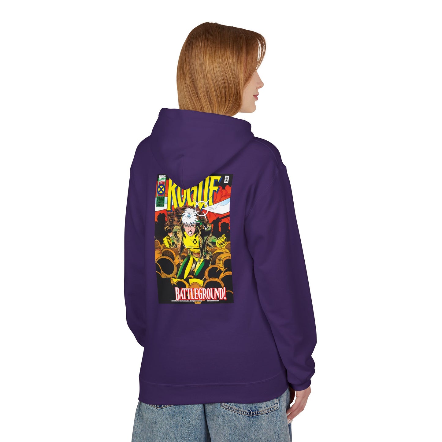 Comic-Inspired Fleece Hoodie, Graphic Sweatshirt for Casual Style, Manga Fan Apparel, Unique Gift for Her, Unisex Comic Hoodie