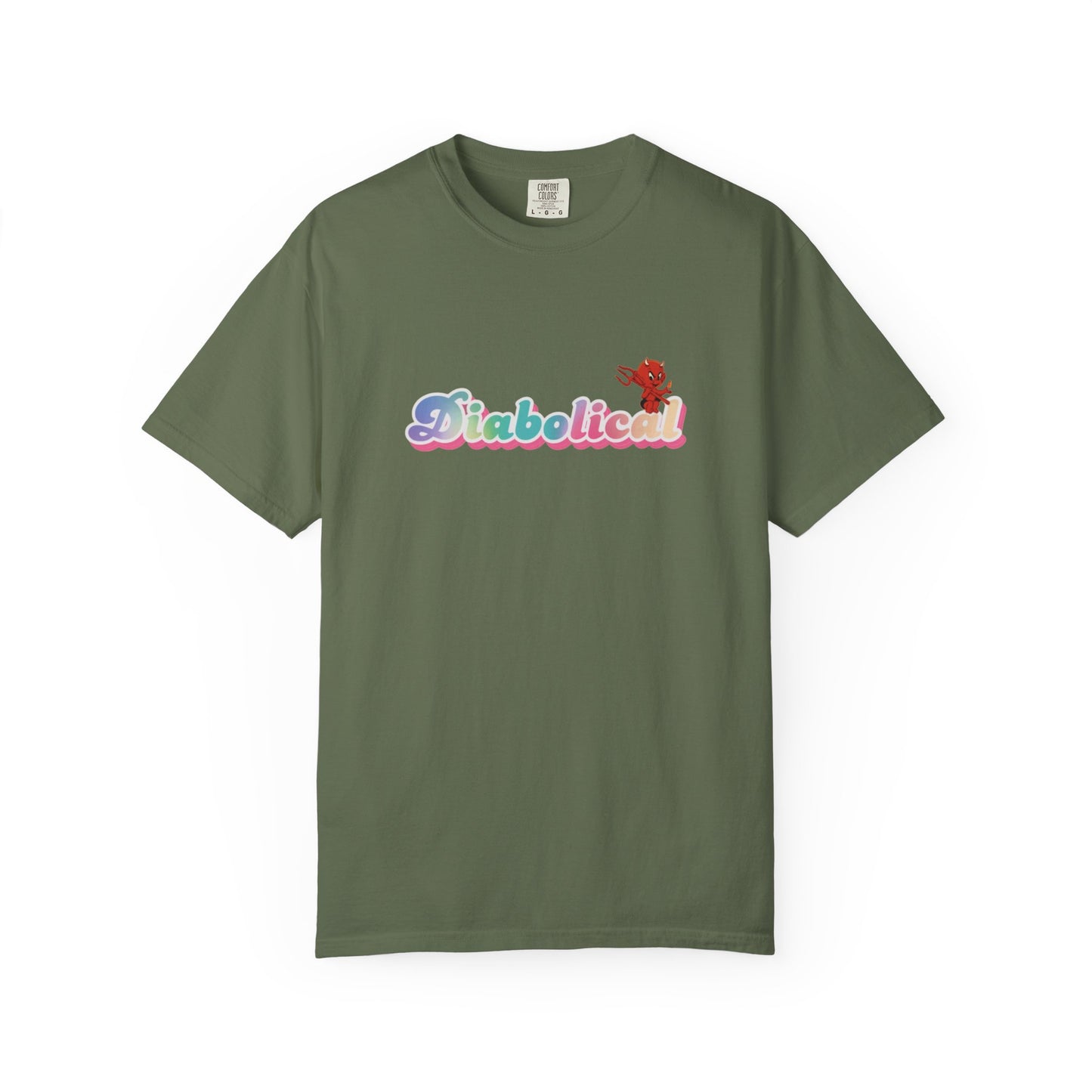 Diabolical Unisex Garment-Dyed T-Shirt | Trendy Graphic Tee, Unique Gift, Casual Wear, Summer Outing, Streetwear Fashion