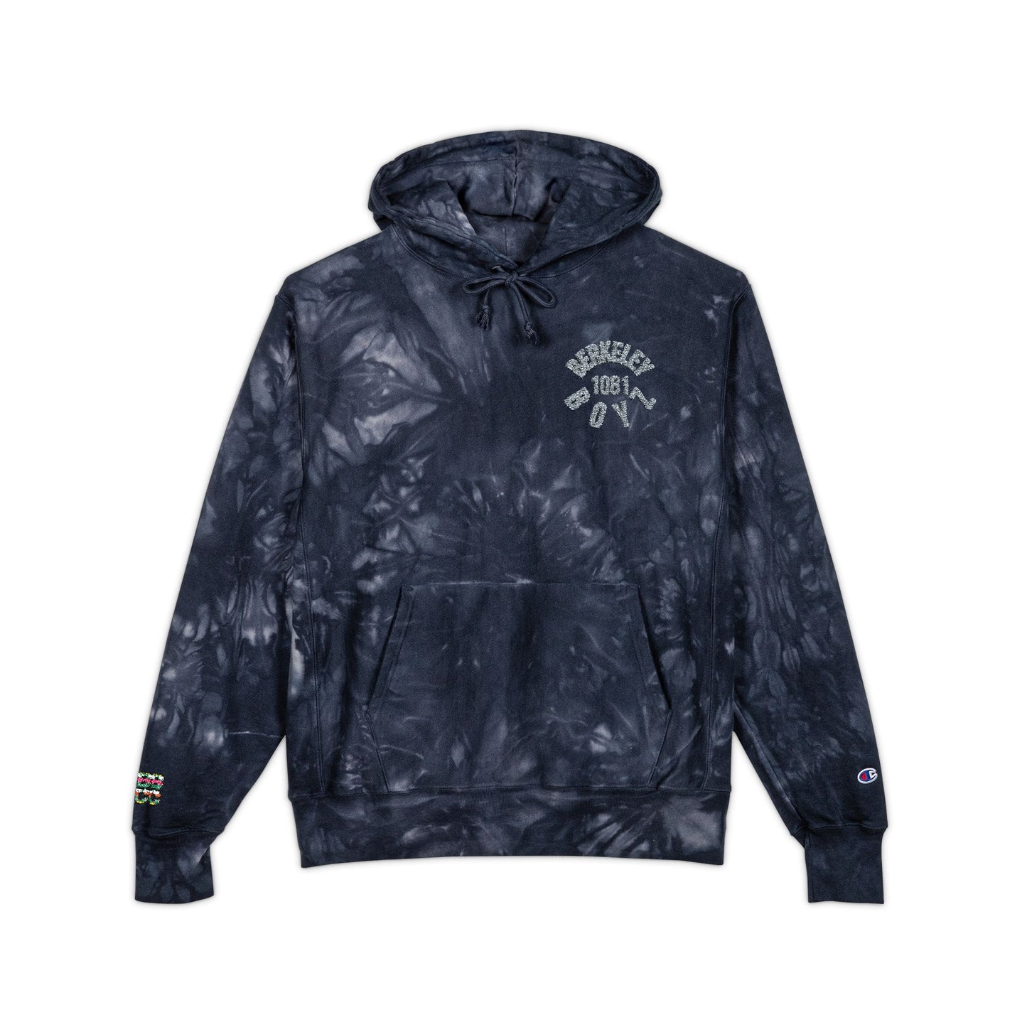 Unisex Champion Tie-Dye Hoodie with Embroidery – Stylish Casual Wear for All Seasons