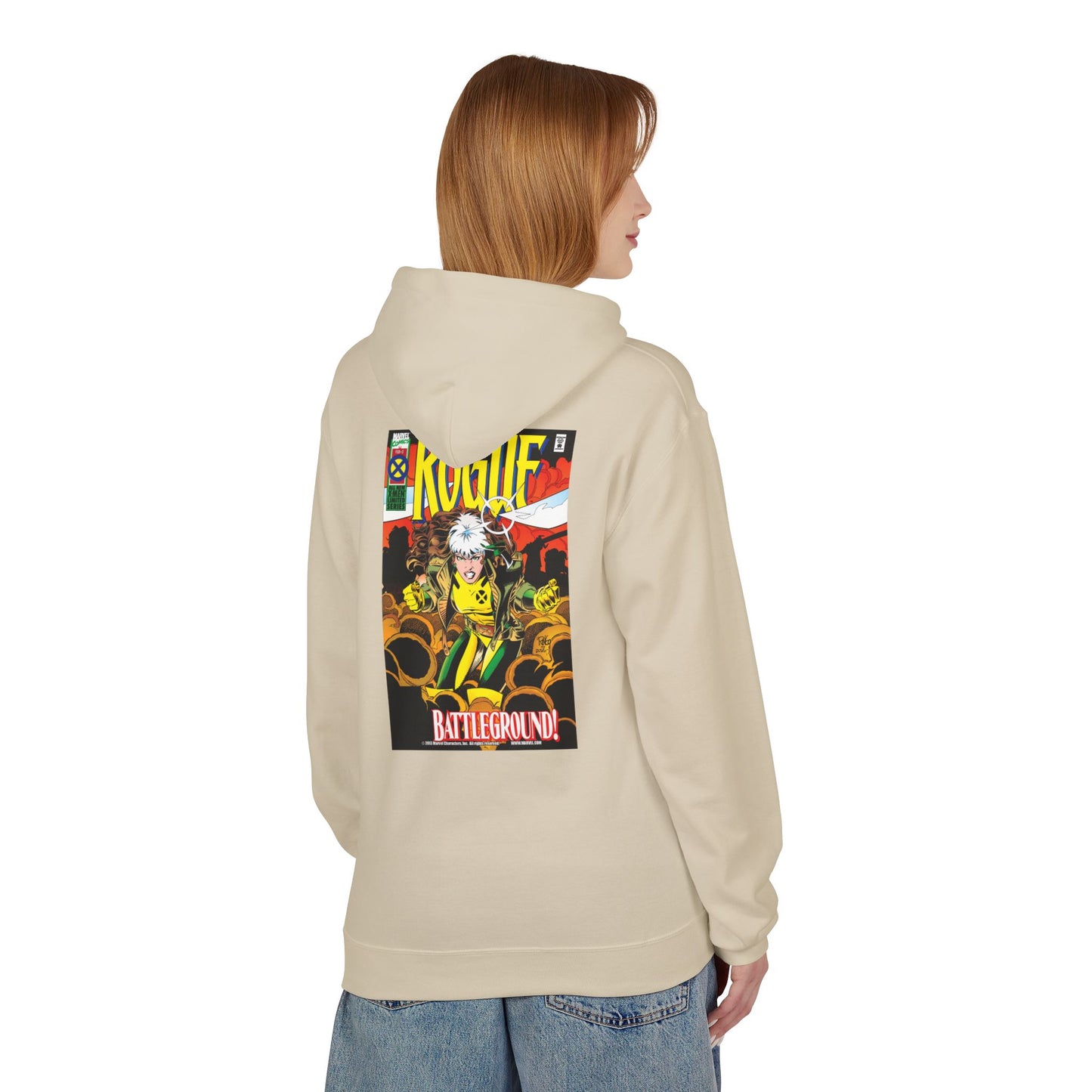 Comic-Inspired Fleece Hoodie, Graphic Sweatshirt for Casual Style, Manga Fan Apparel, Unique Gift for Her, Unisex Comic Hoodie